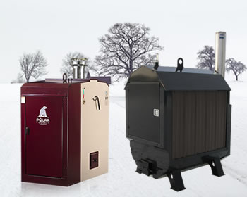 outdoor wood furnace and wood boiler